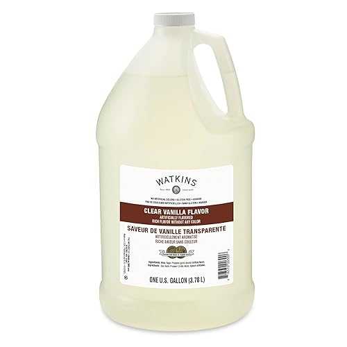 Watkins クリアバニラフレーバー、1 ガロンボトル、1 個 Watkins Clear Vanilla Flavor, 1 Gallon Bottle, 1 Count