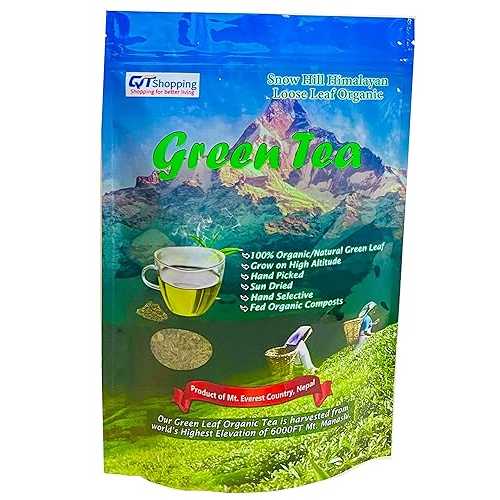 Snow Hill Himalayan Organic Green Tea Leaf 100 Cups, 100% Natural Sun Dried Tea, POWERFUL ANTI-OXIDANTS - From Mt. Evesrest Country, Nepal QT Shopping Snow Hill Himalayan Organic Green Tea Leaf 100 Cups, 100% Natura