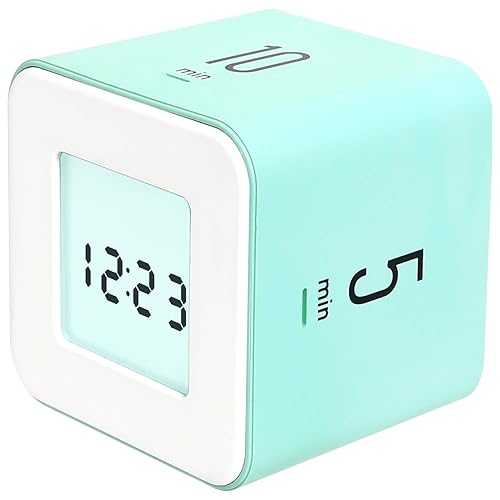 mooas マルチキューブタイマー/回転タイマー 簡単操作 時計&タイマー (ミント) mooas Multi Cube Timer/Rotating Timer, Simple Operation, Clock & Timer (Mint)