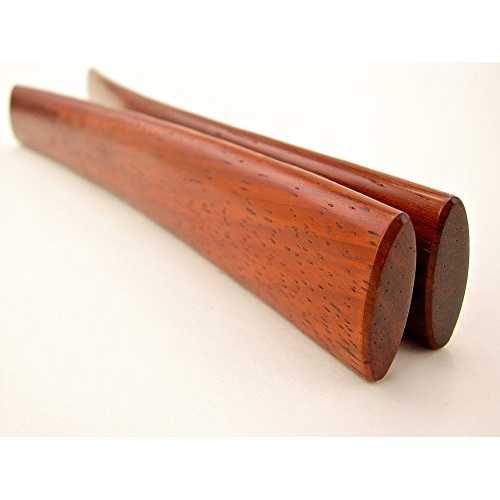 Pea Patch Minstrel Style Padauk Rhythm Bones, Narrow (1"), 1 Pair (2 bones)｜Glomarket