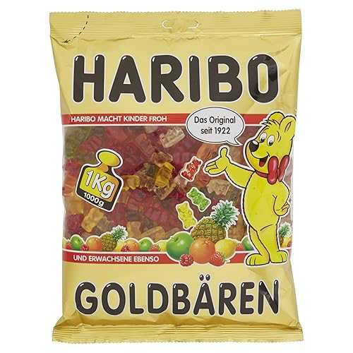 ハリボー ゴールドベア グミ キャンディー 1kg/35.27oz Haribo Gold Bears Gummi Candy 1kg/35.27oz