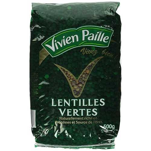 フランス産ドライグリーンレンズ豆 17.6オンス Vivien Paille Dry Green Lentils from France 17.6oz