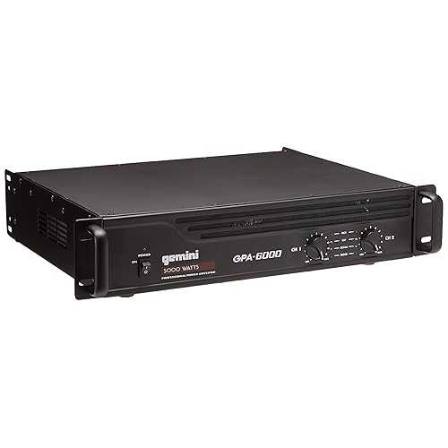 Gemini GPA-6000 5000W プロフェッショナル DJ パワーアンプ Gemini GPA-6000 5000W Professional DJ Power Amplifier