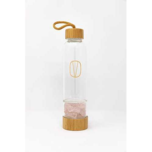 Vie ヒーリングジェム エナジーウォーターボトル - ローズクォーツ 優しいこと Vie Healing Gem Energized Water Bottle - Rose Quartz Love