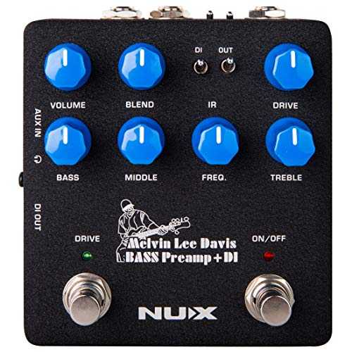 NUX Melvin Lee Davis NBP-5 デュアル スイッチ ベース ペダル ベース プリアンプ、DI ボックス、インパルス レスポンス (IR) ローダー、オーディオ インターフェイスが 1 つに NUX Melvin Lee Davis NBP-5 Dual Switch Bass Pedal Bass Pream｜Glomarket