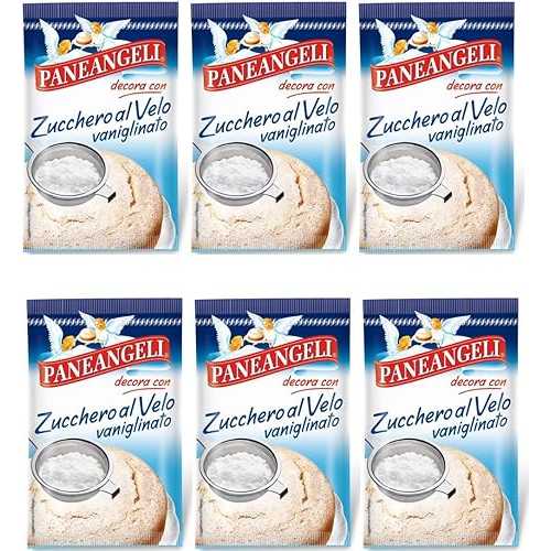 パネアンジェリ ズッケロ アル ヴェロ アイシング シュガー バニラ風味 4.4オンス 125gr、6個パック Paneangeli Zucchero Al Velo Icing Sugar with Vanilla Flavor 4.4oz 125gr, Pack of 6 8,467円