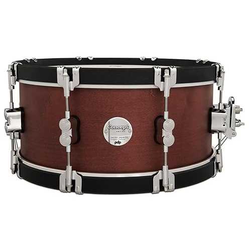 Pacific Drums PDP Concept Classic Snare Drum, 6.5x14, Ox Blood/Ebony Hoops