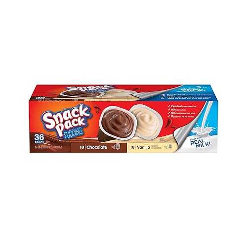 Hunt\u0027s Hunts- Snack Pack Pudding, 3.25 薬局衡オンス, 36 Cups Variety Pack