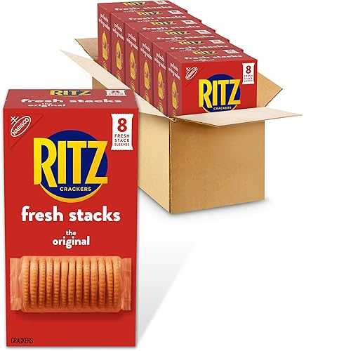 RITZ Fresh Stacks Original Crackers, Bulk Travel Snacks, 6 Boxes (48 Multi Snack Packs)