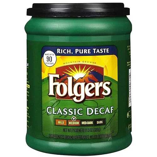 フォルジャーズ クラシック ロースト デカフェ グラウンド コーヒー、11.3 オンス Folgers Classic Roast Decaf Ground Coffee, 11.3 oz