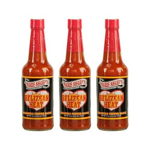 Marie Sharp's Marie Sharp’s Belizean Heat Habanero Pepper Sauce, 10 oz | Extra Hot Gourmet Hot Sauce from Belize | All-Natural, No Artificial Preservatives | Bold Flavor with Fiery Kick (Pack of 3)