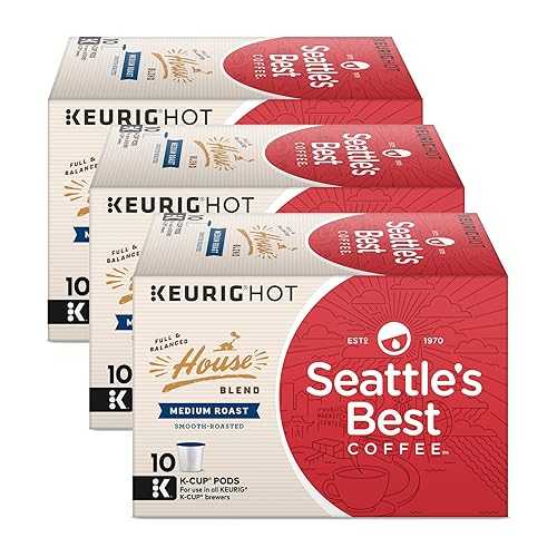 Seattle's Best、シングルサーブ K カップ コーヒー、3.5 オンス ボックス (3 個パック) (以下のフレーバーをお選びください) (シグネチャー ブレンド #3) Seattle's Best Coffee Seattle’s Best Coffee K-Cup Pods, House Blend Medium