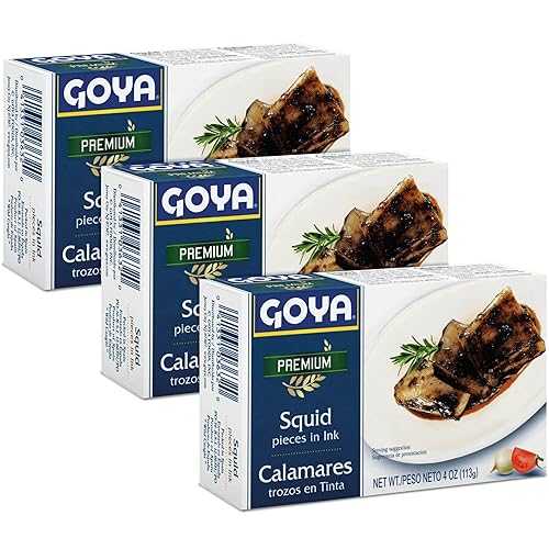ゴーヤ カラマレス ティンタ イカ、4 オンス (3個入り) Goya Calamares Tinta Squid, 4 oz. (Pack of 3