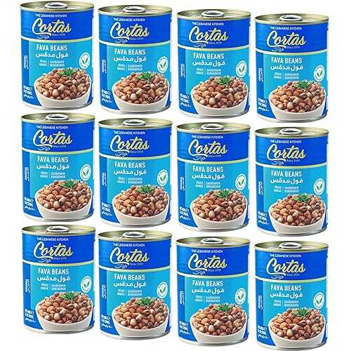 Cortas ソラマメ 14 オンス (12 パック) - 調理済みファウル メダマ | すぐに食べられる Cortas Fava Beans 14 Oz (12 PACK) - Cooked Foul Medammas | Ready to Eat 12,772円