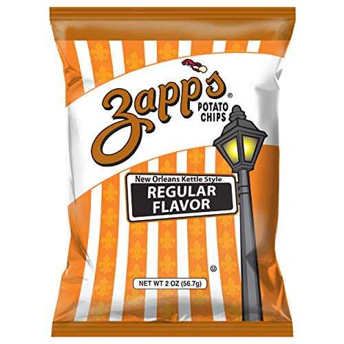 Zapp's Zapp’s New Orleans Kettle-Style Potato Chips, Regular ? Crunchy Chips with a Salty, Delicious Flavor, Great for Lunches or Snacking on the Go, 2 oz. Bag (Pack of 25)