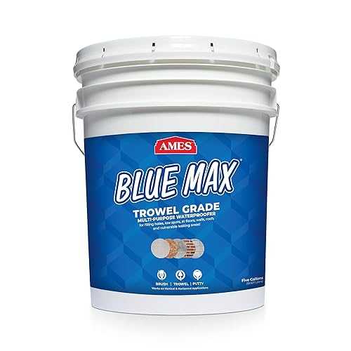 Ames Research Laboratories BMX5TG Ames 5 Gallon Max Trowel Grade, Translucent Blue Waterproofing Sealer & Filler