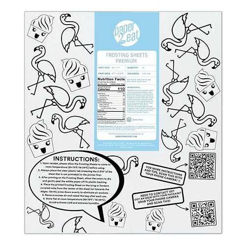 paper2eat Frosting Sheets Premium 8.5“ x 11“ ? 24 count ? White Edible Icing Sheets - Kosher Certified