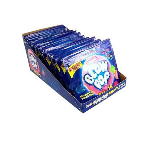 Charms Blow Pops Minis Candy、3.5 オンスの再密封可能なポーチ、12 個のケース smallemon Charms Blow Pops Minis Candy, 3.5 oz Resealable Pouch, Case of 12