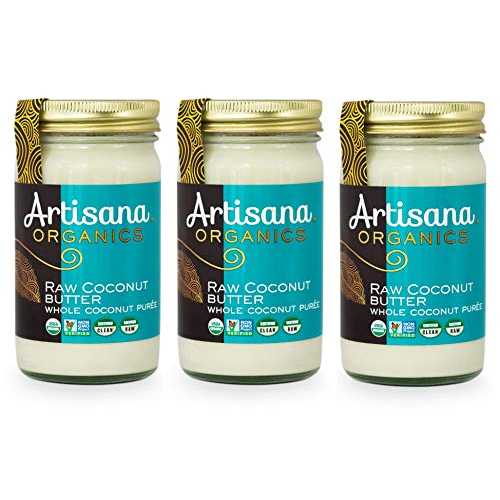 Artisana Organics 非遺伝子組み換え生ココナッツバター、14 オンス (3 パック) Artisana Organics Non GMO Raw Coconut Butter, 14 oz (3 Pack)