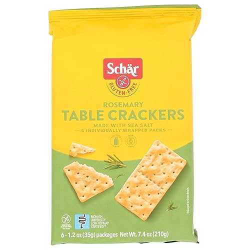 Sch・・r Schar Rosemary Table Crackers, Gluten Free & Non-GMO, 7.4 Ounce (Pack of 5)