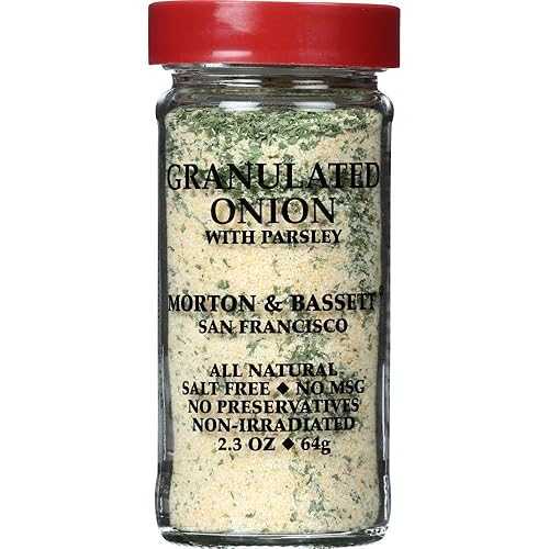 Morton and Bassett シーズニング - パセリ入りタマネギ - 顆粒 - 2.3 オンス - 3 ケース Morton & Bassett Morton and Bassett Seasoning - Onion with Parsley - Granulated - 2.3 oz - Case of 3