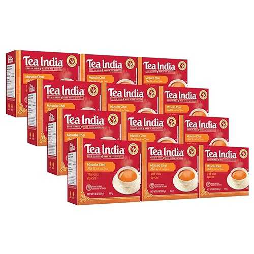 Tea India Round Tea Bags, 72 Count (Pack of 12)