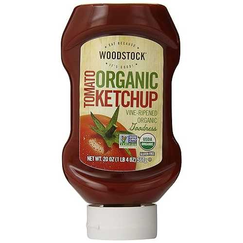 ウッドストック オーガニック トマト ケチャップ、20オンス (12個パック) Woodstock Farms Woodstock Organic Tomato Ketchup - Case of 12 - 20 oz.