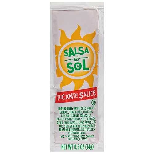 サルサ デル ソル ピカンテ ソース シングルサーブ パケット (0.5 オンス パケット、200 個パック) Salsa Del Sol Picante Sauce Single Serve Packet (0.5 oz Packets, Pack of 200)