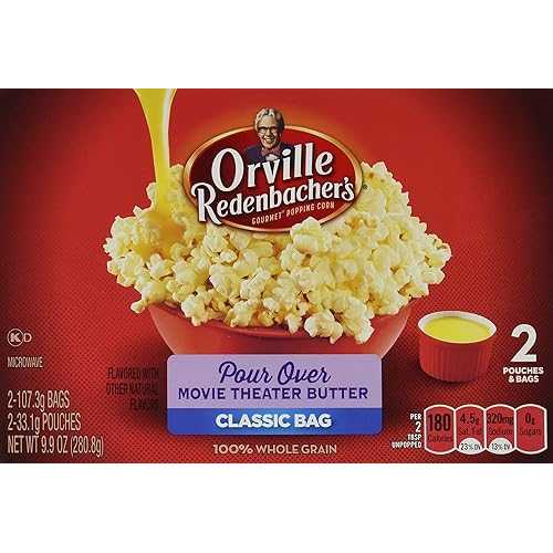 Orville Redenbacher's グルメ電子レンジポップコーン、プアオーバー、映画館バター、2 個 (6 個パック) Orville Redenbacher's Gourmet Microwave Popcorn, Pour-Over, Movie Theater Butter, 2-Count (Pack of 6)