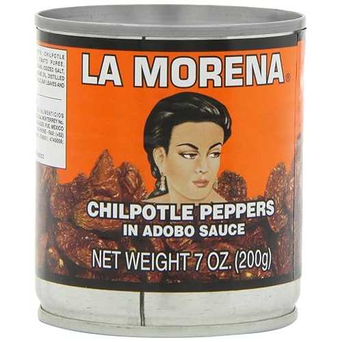 La Morena チポトレペッパーのアドボソース漬け、7オンス缶（6個パック） Los Chileros La Morena Chipotle Peppers in Adobo Sauce, 7-Ounce Tins (Pack of 6)