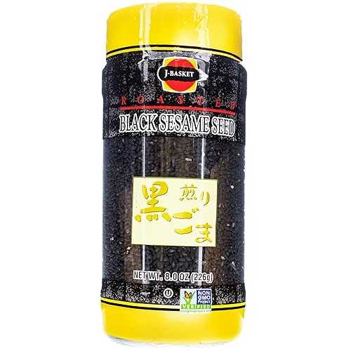 JFC ??, ??, 8?? (4?) J-BASKET Sesame Seeds, Black, 8-Ounce (Pack of 4)