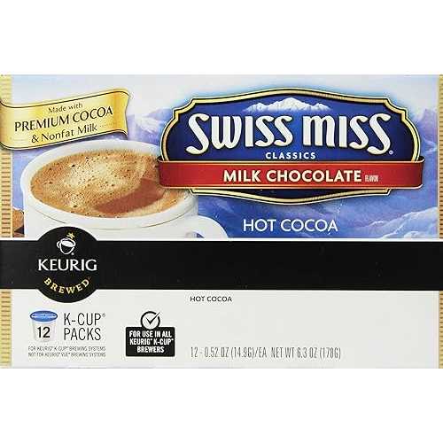 スイス ミス ミルク チョコレート ホット ココア、キューリグ シングルサーブ K カップ ポッド、12 個 Swiss Miss Milk Chocolate Hot Cocoa, Keurig Single-Serve K-Cup Pods, 12 ct