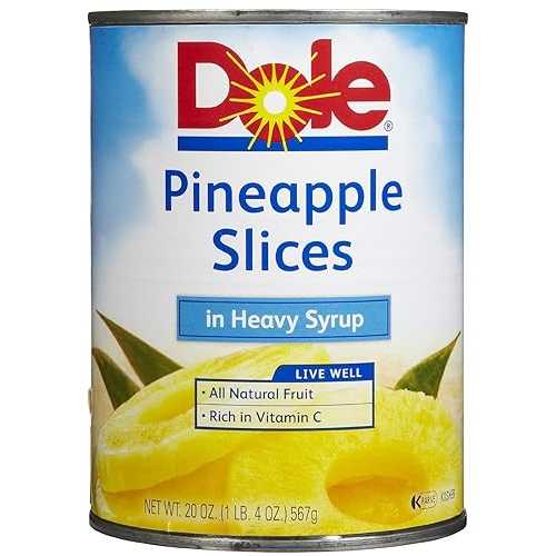 Dole Pineapple Slices in Heavy Syrup, 20-Oz Cans (Pack of 6)