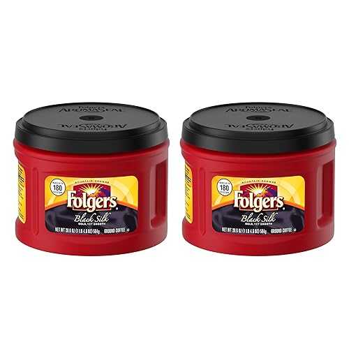 フォルジャーズ ブラック シルク、ダーク ロースト グラウンド コーヒー Folgers Black Silk, Dark Roast Ground Coffee