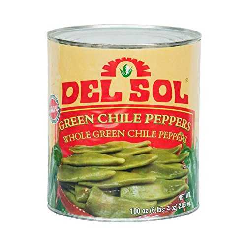 デルソル ホールグリーンチリ #10 缶 by テーブルトップキング Del Sol Whole Green Chiles #10 Can By TableTop King