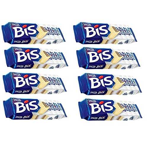 BIS ラクタ チョコレート ブランコ カイシャ c/ 20 ユニダデス 126g - 8 パック | ホワイトチョコレートボックス 20個入り 4.4オンス - 8パック BIS Lacta Chocolate Branco Caixa c/ 20 unidades 126g - 8 Pack | White Chocolate Box