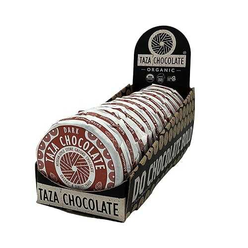 Taza Chocolate オーガニック メキシカーノ ディスク 40% ダークチョコレート、塩漬けアーモンド、2.7 オンス (12 個)、ビーガン Taza Chocolate Organic Mexicano Disc 40% Dark Chocolate, Salted Almond, 2.7 Ounce (12 Count), Vegan