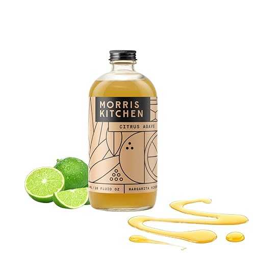 ??? ?? - ???? ??? ?? - 16?? Morris Kitchen Citrus Agave Cocktail Mixer - Zesty Flavored Lime Drink Mix, Mocktails Slushie Shaved Icee Snow Cone for Vodka Tequila, Mezcal 16oz