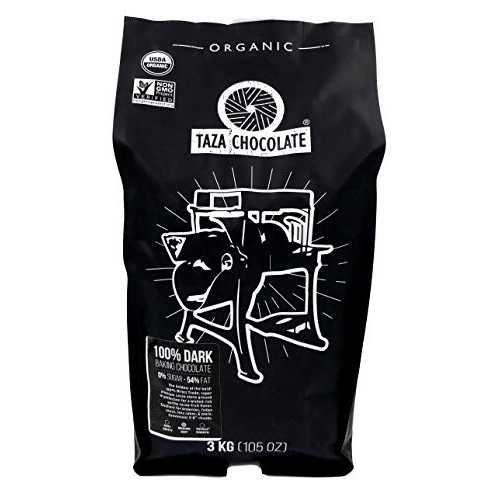 Taza Chocolate オーガニック バルク ベーキング チョコレート 100%、3 Kg 袋 (1 個)、ビーガン Taza Chocolate Organic Bulk Baking Chocolate 100%, 3 Kg Bag (1 Count), Vegan