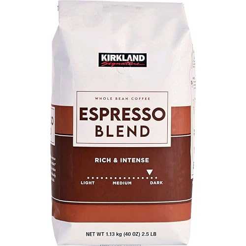 Kirkland Signature Espresso Blend Coffee, Dark Roast, Whole Bean, 40 Ounce