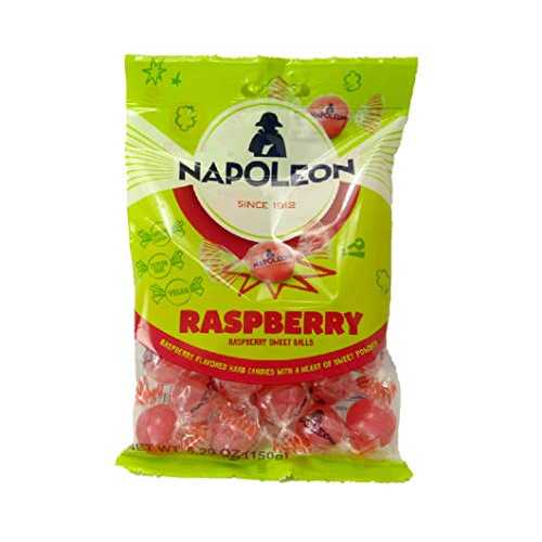 ナポレオン ラズベリー スイート ボール - サワー パウダー センター入りハード キャンディー、5.29 オンス Napoleon Raspberry Sweet Balls - Hard Candies With Sour Powder Center, 5.29 Oz 6,338円