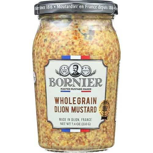 ボルニエ フランス全粒ディジョン マスタード (2 パック、合計 14.8 オンス) Bornier French Wholegrain Dijon Mustard (2 Pack, Total of 14.8oz)