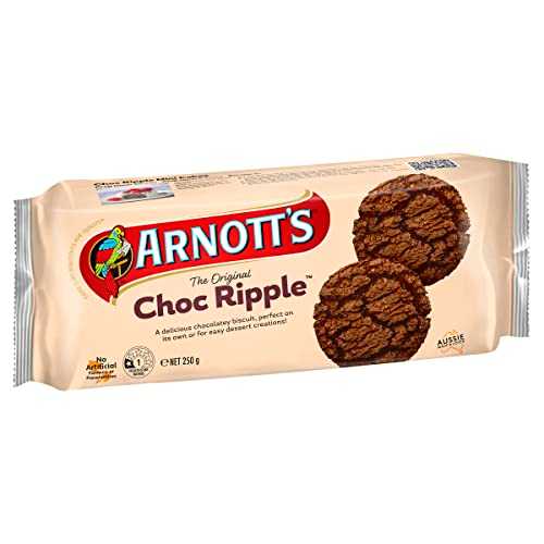 オーストラリア - Arnott's チョコ リップル ビスケット 250g。 Australian - Arnott's Choc Ripple Biscuits 250g.