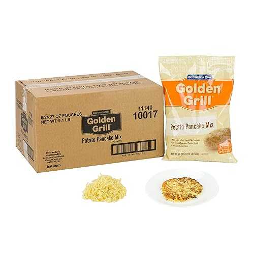 グリドルミックス ゴールデン グリル ポテト パンケーキ、24.27 オンス -- 6 ケース Basic American Foods Griddle Mix Golden Grill Potato Pancake, 24.27 Ounce -- 6 Case|詳細画像