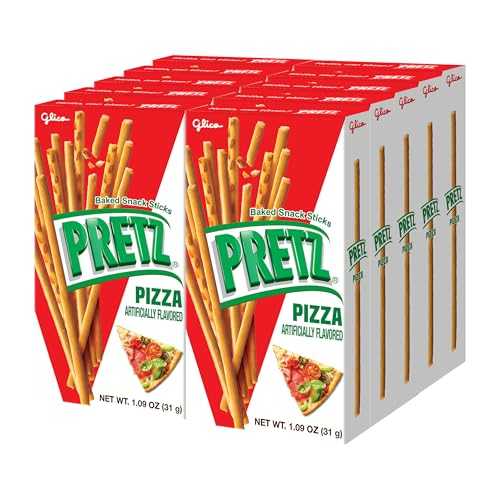 グリコ プリッツ ビスケットスティック、ピザ風味、1.09 オンス (10 個パック) Glico Pretz Biscuit Stick, Pizza Flavored, 1.09 Ounce (Pack of 10)