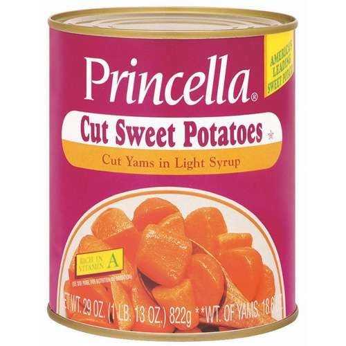 プリンセラ カットヤム ライトシロップ入り 29 オンス缶 (4 個パック) Princella Cut Yams in Light Syrup 29 Oz Cans (Pack of 4)