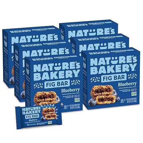 Nature's Bakery 全粒小麦イチジクバー、ブルーベリー、リアルフルーツ、ビーガン、非遺伝子組み換え、スナックバー、6 カウント (6 個パック) Nature's Bakery Nature’s Bakery Whole Wheat Fig Bars, Blueberry, Real Fruit, Vegan, Non-GMO,