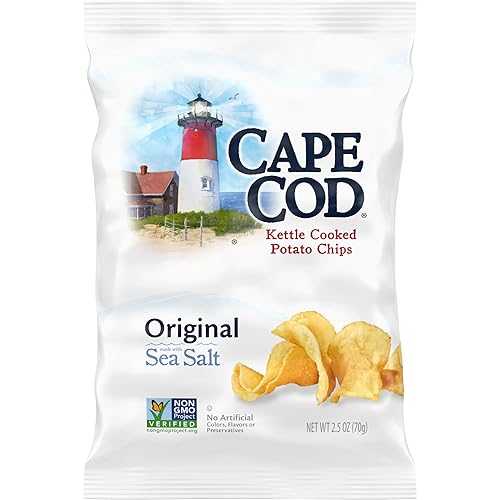 Cape Cod Potato Chips, Original Kettle Cooked Chips, 2.5 Oz