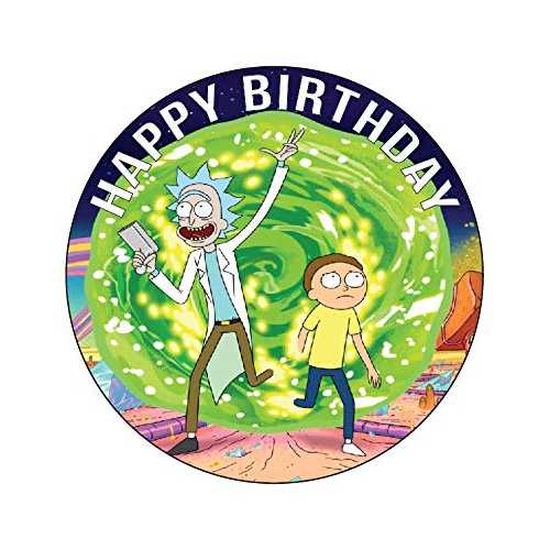 19.05cm ?? ??? ?? (19.05cm ? ? ?? - ??) My Smart Choice 7.5 Inch Edible Cake Toppers ? Anime Science Duo Themed Birthday Party Collection of Edible Cake Decorations