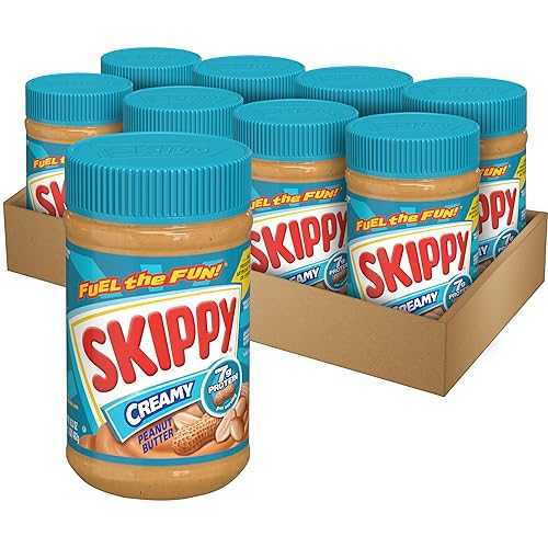 ??? ??? ?? ??, 462.1?? (8? ?) SKIPPY Creamy Peanut Butter, 8-Pack 16.3 oz Jars, Bulk Peanut Butter